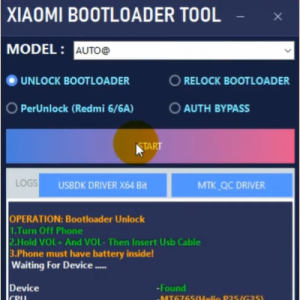 Xiaomi Bootloader Tool Redmi MTK Relock Unlock Auth Bypass Tool [U1] FREE UPDATE