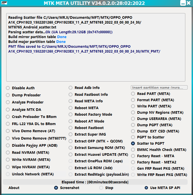 MTK META MODE UTILITY V34 (MTK Auth Bypass Tool)