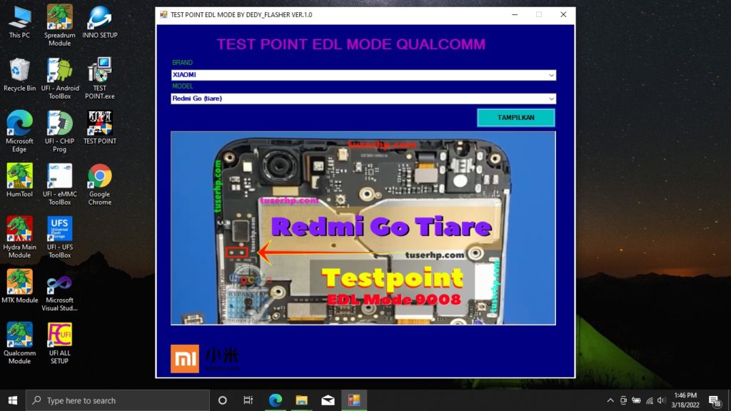 Test Point EDL Mode Qualcomm By Daddy Flasher V1.0 - FREE FOR ALL