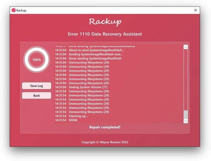Rackup V1.0 Error 1110 Data Recovery Assistant Tool  Download Free - For iPhone & iPad Devices only
