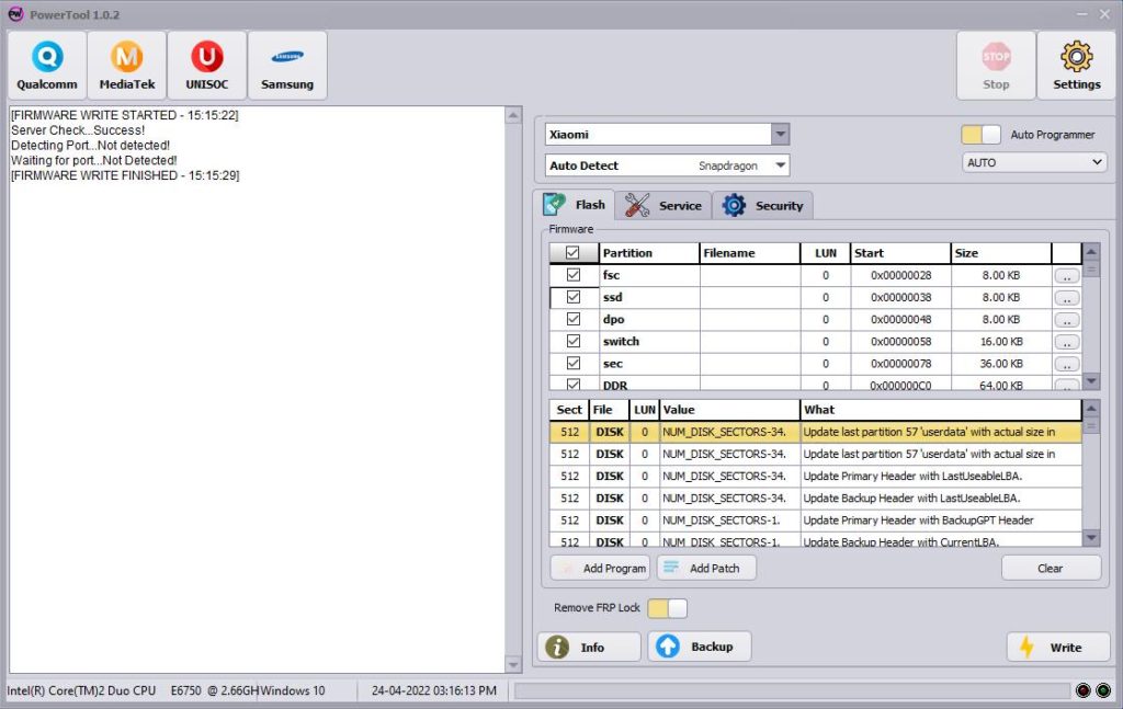 Power Tool V1.0.2 Qualcomm MediaTek UniSoc Samsung Supported Free Tool Download