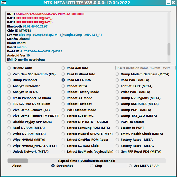 Download MTK META UTILITY TOOL V35 [ MTK AUTH BYPASS TOOL ] MediaTek Helio Free Advanced Tool 2022 Edition