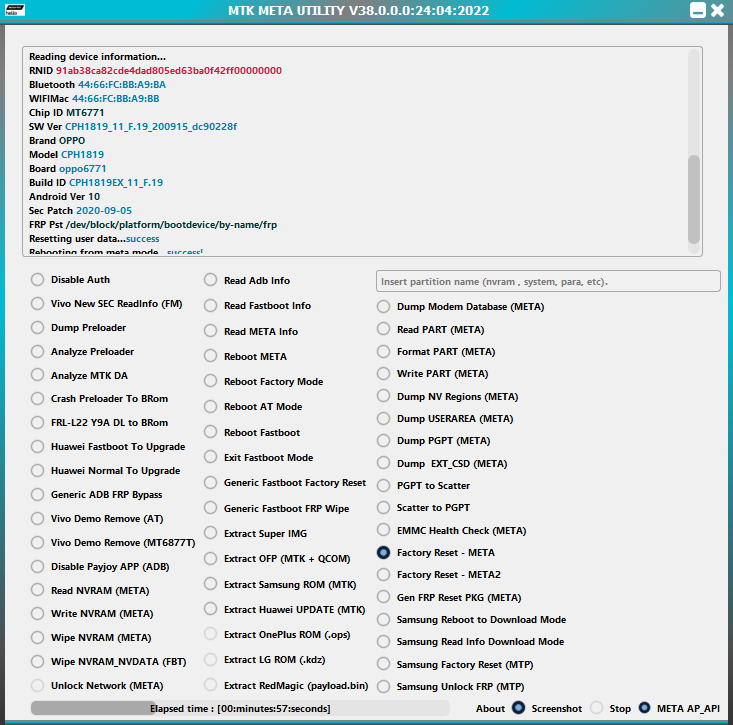 MTK Auth Bypass Tool V38 | MTK META MODE UTILITY V38 | Meta Utility Version 38.0.0 Improved Free Download MTK Auth Bypass Tool V38 (MTK META MODE UTILITY) Latest Version Free Download MTK Auth Bypass Tool V38 Latest 5G CPU 2022