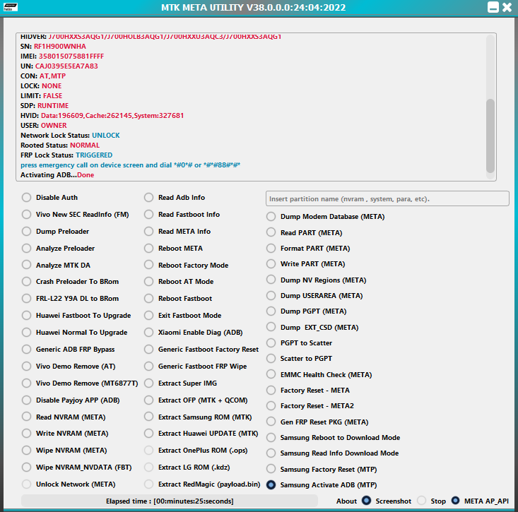 MTK Auth Bypass Tool V38 | MTK META MODE UTILITY V38 | Meta Utility Version 38.0.0 Improved Free Download MTK Auth Bypass Tool V38 (MTK META MODE UTILITY) Latest Version Free Download MTK Auth Bypass Tool V38 Latest 5G CPU 2022