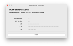 MDMPatcher Universal V1.0 - iOS 15+iPhone 13 Supported - Free Download MDM Patcher Mac Tool