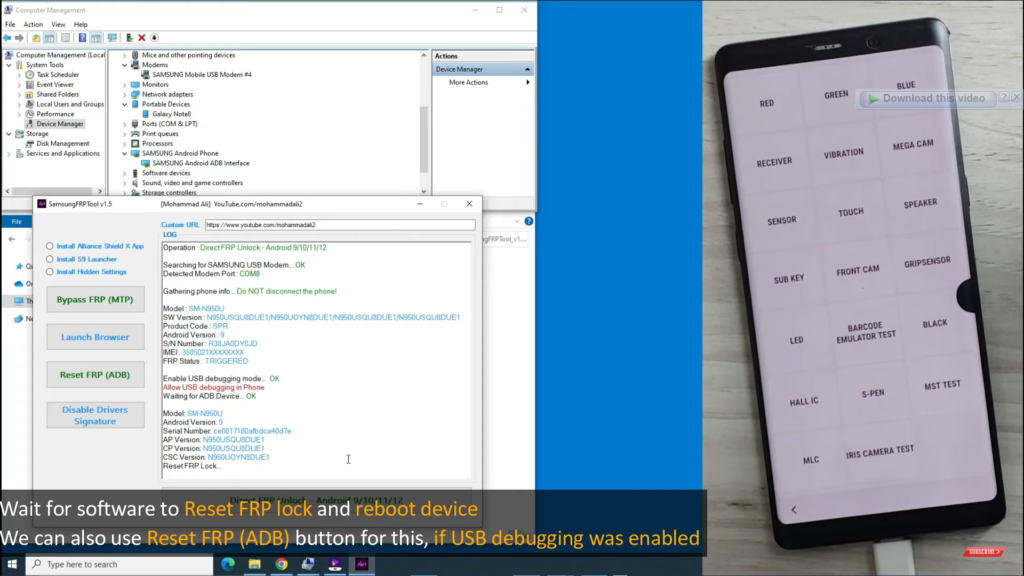 Reset FRP Google FRP Lock Samsung M51 with Alliance Shield X App