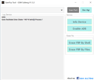 GSM Sulteng Tool V1.3.2 SamFRP Tool ADB Erase FRP All Samsung Fixed FREE Exclusive