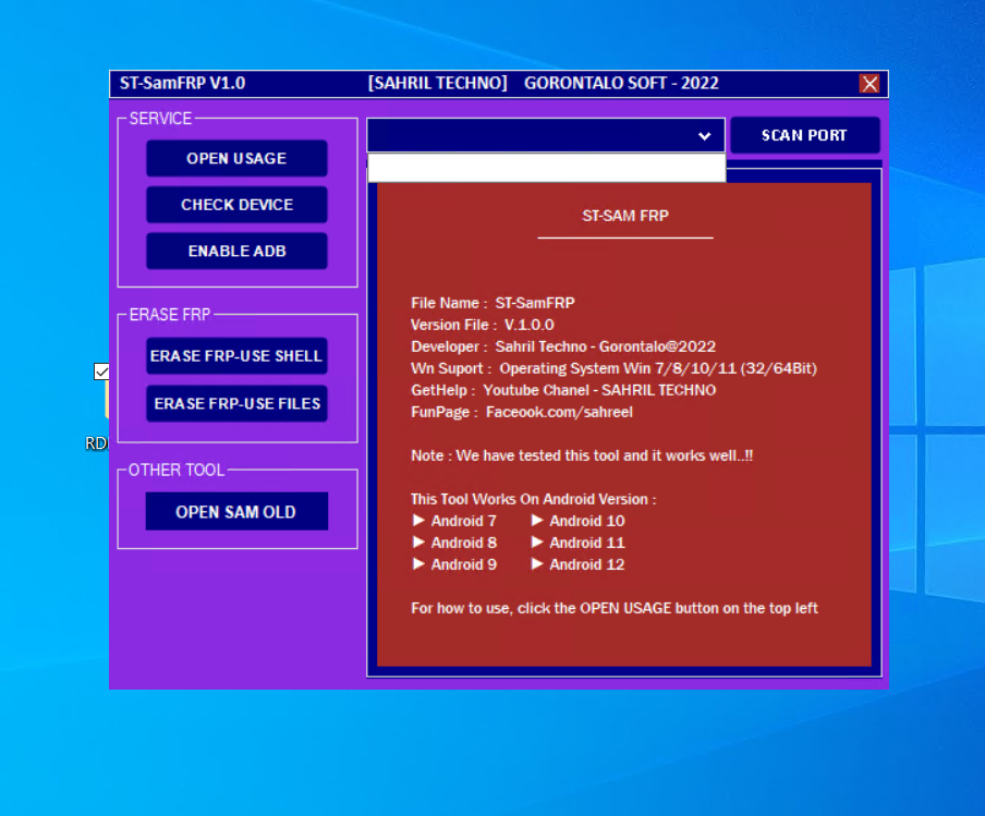 ST SamFRP Tool V2.0 Samsung FRP 2022