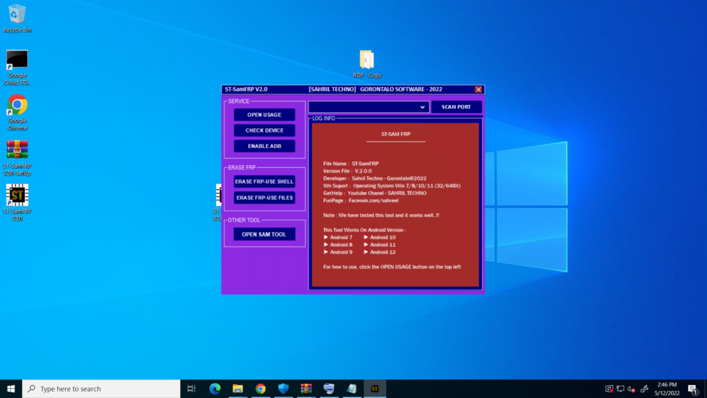 UPDATED ST SamFRP Tool V2.0 Samsung SAHRIL Special FRP Tool  ST SamFRP Tool V2.0 Samsung GORONTALO 2022 Free Software Download