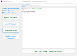 NO Emergency Call Samsung FRP Tool V1.6 FREE Android 9 10 11 12 FRP Solver + FRP Script