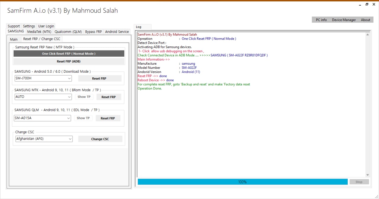 samfirmware frp tool