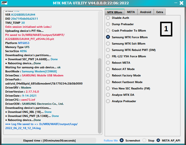 MTK META Utility V44 MTK META Utility V44 MTK Force BootRom NO Testpoint  UFS and EMMC Devices Supported Download MTK META Utility V44 