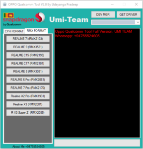  OPPO QUALCOMM TOOL V2.0 Free Newer Models Added #1 Update OPPO QUALCOMM TOOL V2.0 CPH + RMX MODELS DIRECT INSTANT FORMAT TOOL