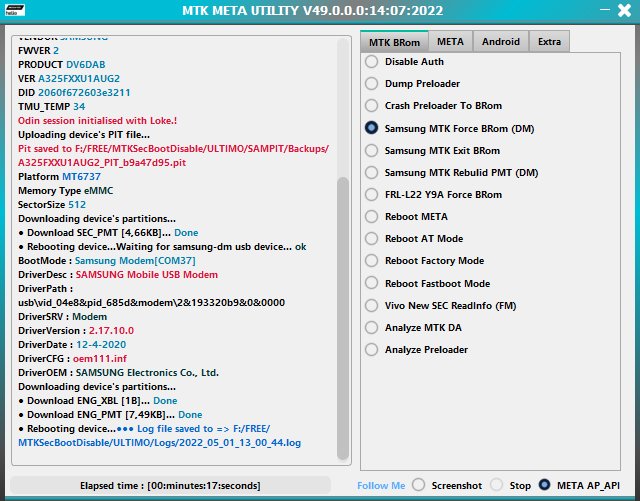 MTK META Utility V49 Write Error 5 Fixed MTK Samsung Tool Updated – Free Download MTK META Utility V49 All Samsung MTK Tested Force/Exit BootROM No Testpoint MTK META Utility V49 Tested Samsung Repair Pit Files and MTK Preloader Added