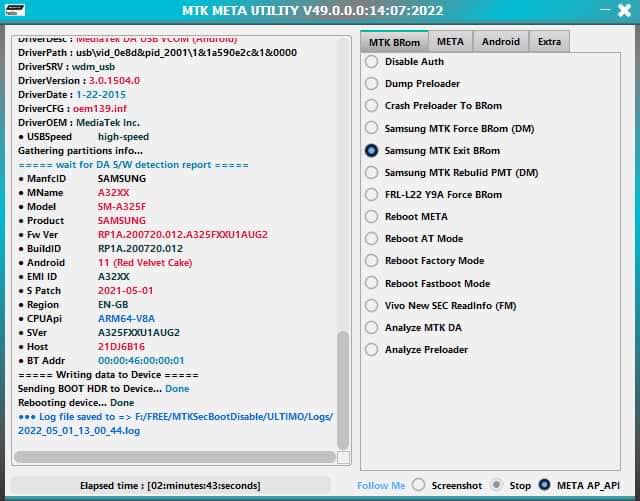 MTK META Utility V49 Write Error 5 Fixed MTK Samsung Tool Updated – Free Download MTK META Utility V49 All Samsung MTK Tested Force/Exit BootROM No Testpoint MTK META Utility V49 Tested Samsung Repair Pit Files and MTK Preloader Added