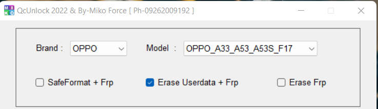QcUnlock Tool 2022 Miko Force Oppo Vivo Format Erase FRP Easy Tool - FREE Download