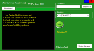 DRT Device Reset Tools Oppo 2022 Free Remove Pattern & FRP Tool Download