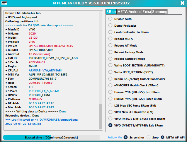 Download Free MTK Meta Utility V55 2022 On iaasteam.com MFT V1.08 2022 [MTK Meta Utility V55] Oppo Repair Solution Free Tool About The New Updated MTK Meta Utility Tool 2022 v55 : 