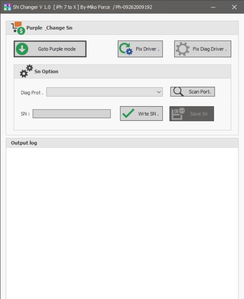 SN Changer V1.0 Miko-Force Team Tool For iPhone 7+ 8+ X Free 4 7Days