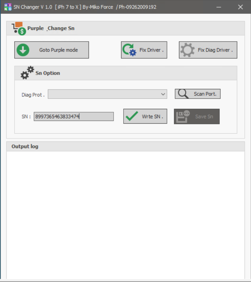 SN Changer V1.0 Miko-Force Team Tool For iPhone 7+ 8+ X Free 4 7Days