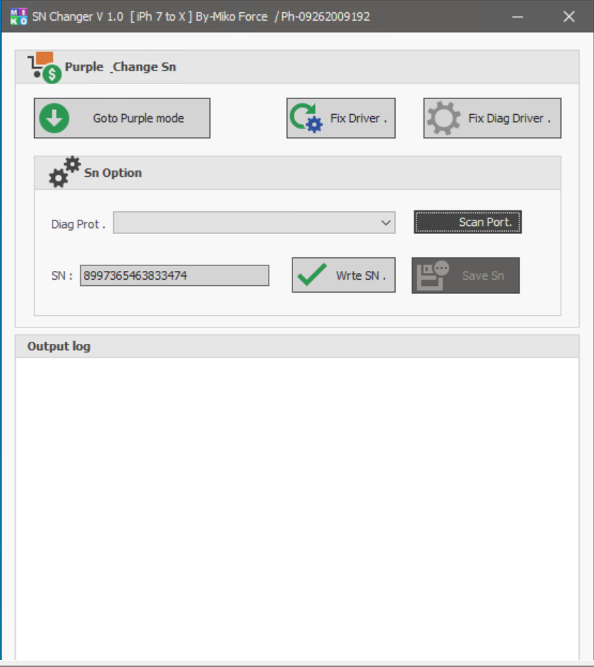 SN Changer V1.0 Miko-Force Team Tool For iPhone 7+ 8+ X Free 4 7Days