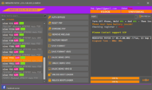 VIVO MediaTek Patch Tool VIP Free Tool - 1.4.00.002 VIVO MTK Patch Tool By Herry Zeabrix's With Login / VIVO New Security Supported (No Dead Risk)