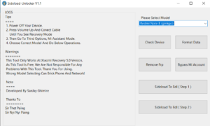 Download Sideload Unlocker V1.1 Developed By SanJay Ghimire (Sideload To EDL Boot) Download Sideload Unlocker V1.1 - FREE TOOL (Boot Device To Sideload - EDL)
