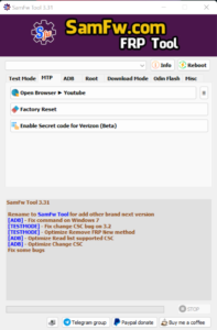 SamFw FRP Tool 3.31 - Remove Samsung FRP one click Final Update 2022
