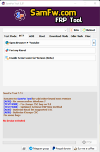 SamFw FRP Tool 3.31 - Remove Samsung FRP one click Final Update 2022