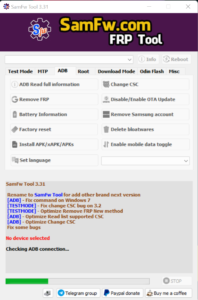 SamFw FRP Tool 3.31 - Remove Samsung FRP one click Final Update 2022