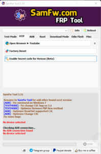 SamFw FRP Tool 3.31 - Remove Samsung FRP one click Final Update 2022