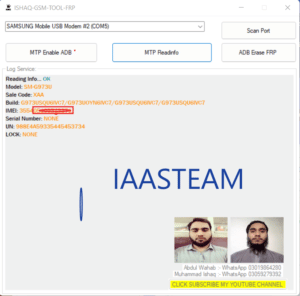 ISHAQ FRP UNLOCK GSM TOOL 2022 - Free Download Ishaq-GSM Tool MTP Test Mode FRP Remove Samsung