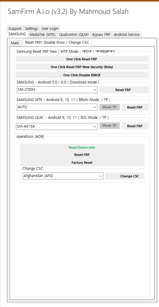 SamFirm Tool V3.2 A.I.O Ultimate Samsung MTK QLM Bypass FRP Android Service Tool 2022