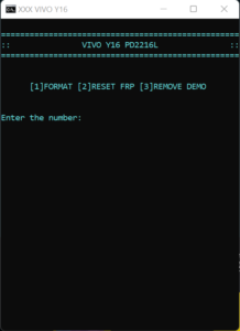 Download FREE Vivo Y16 (Y02S) Format Reset FRP Remove Demo 1 Click CLI Tool On Iaasteam.com