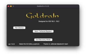Goldra1n iCloud Bypass Semi-Tethered iOS 16.0-16.2