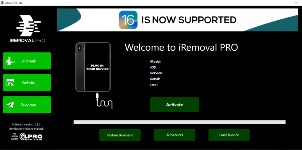 iRemoval PRO v5.9.3 iRa1n V2.3 iOS 15 -16.3