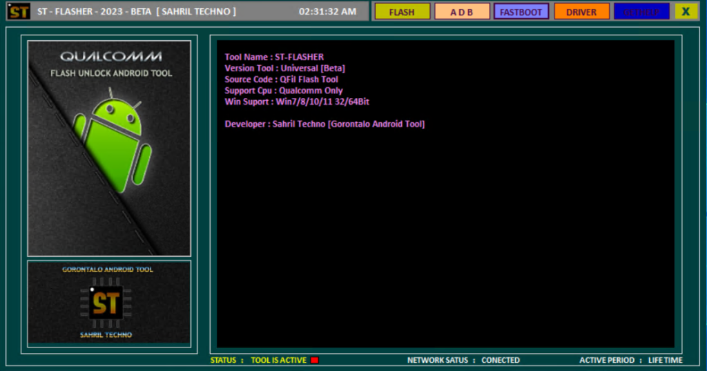 ST Flasher BETA Tool Qualcomm Flashing ADB FastbootTool