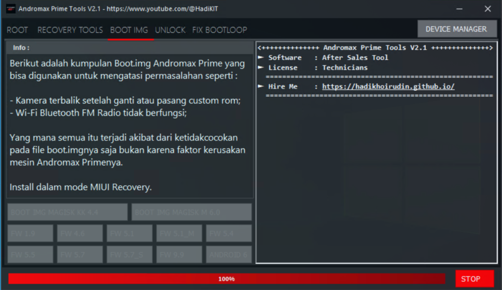 Andromax Prime Tools V2.1 After Sales Tool Technicians