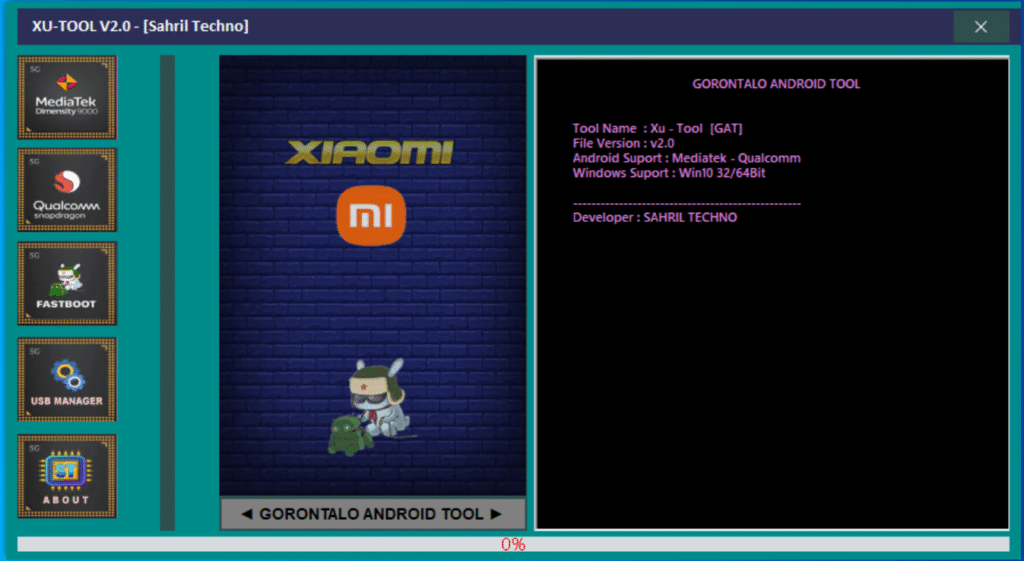 Download Xiaomi XU - Tool v2.0 By Sahril Techno (Qualcomm and MediaTek)