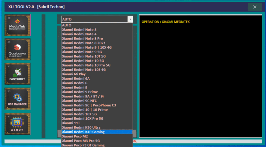 Download Xiaomi XU - Tool v2.0 By Sahril Techno (Qualcomm and MediaTek)