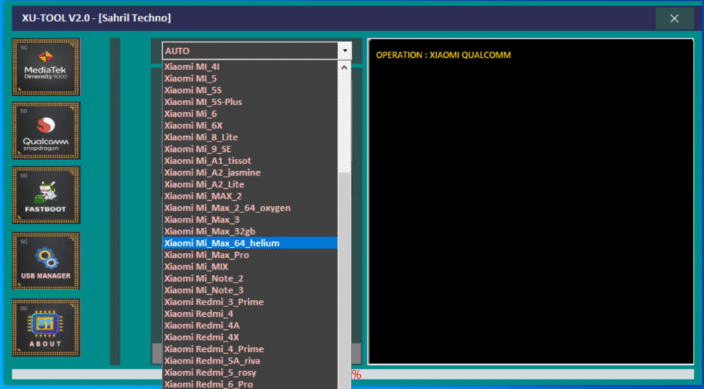 Download Xiaomi XU - Tool v2.0 By Sahril Techno (Qualcomm and MediaTek)