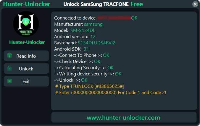 Hunter-Unlocker-Unlock-SamSung-TracFone.