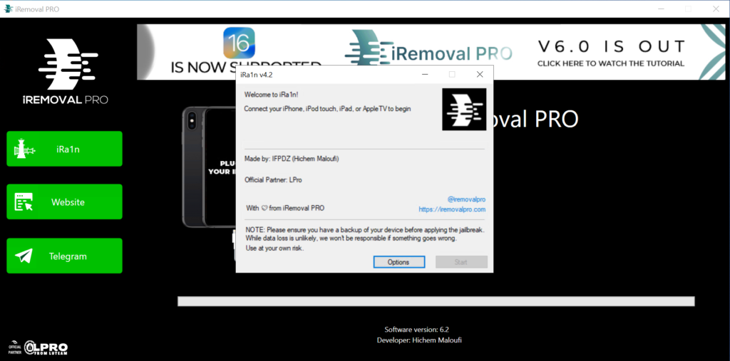 Download FREE iRemoval PRO v6.2 iRa1n V4.2 iOS 13 16.6 2023 4PC Windows 1