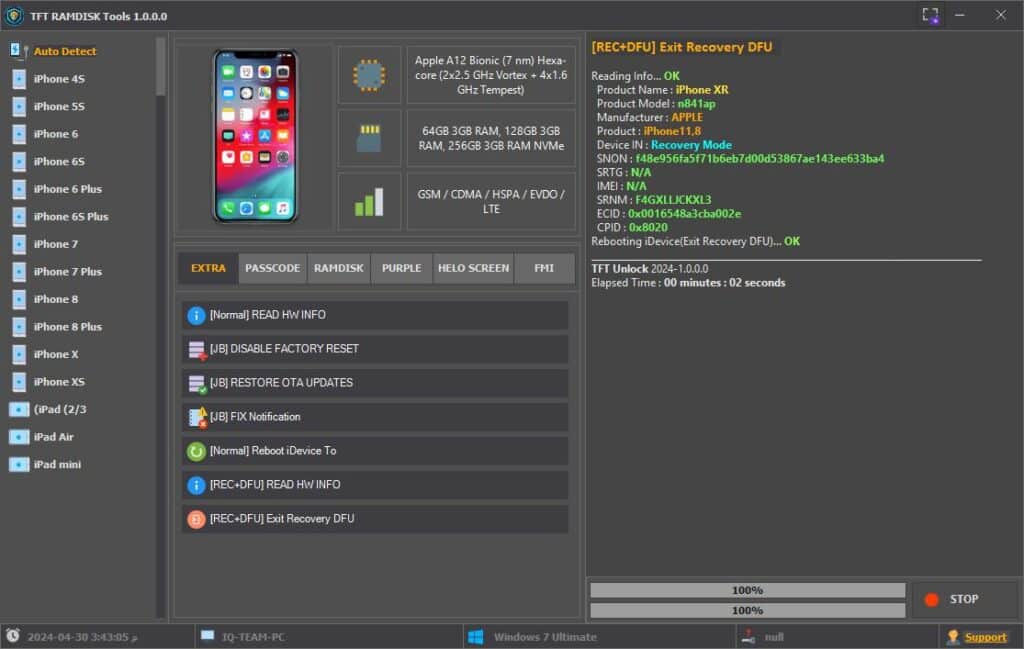 TFT RAMDISK Tools V1.0.0.0 2024 - iPhone Passcode & Hello Screen Unlimited Solution -Beta FREE
TFT RAMDISK Tools V1.0.0.0 2024 - Unleashing iPhone Passcode & Welcome Screen Infinite Solutions - Complimentary
TFT RAMDISK Tools v1.0.0.0 Beta