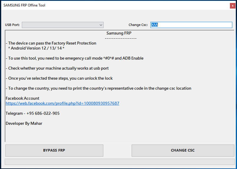Samsung FRP Tool. Com Port Toolkit. Offline tools