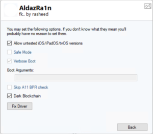 Download FREE AldazRa1n Windows iDevice Jailbreak Tool 2023 - iPad iPhone AppleTV- Checkra1n 4PC Dev :  iAldaz Activator Cracked : Rasheed KS AldazRa1n  Aldazra1n Windows AldazRa1n is an iCloud Jailbreak software for checkm8 devices (A8-A11) on iOS 12.0-16.3