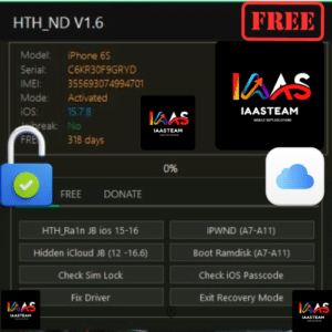 HTH ND iCloud Bypass Factory Activation Tool 2023 Sim Passcode Lock FREE Check | -2024 | 4PCs | iPhone iPad | iOS16 | V1.6 HTN ND V1.6 2023 Remove ICLOUD Tool 1Click jailbreak Function Added HTH ND iOS Ramdisk Tool FOR Windows PC HTH_Ra1n JB ios 15-16