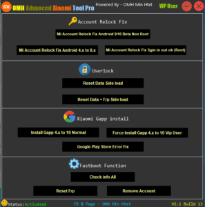 OMH Advanced Xiaomi Tool Pro OHM Min Htet (VIP Tool) October 2023 Release - FREE Pass : weloveomh Download FREE OMH Advanced Xiaomi Tool Pro OHM Min Htet (VIP Tool)