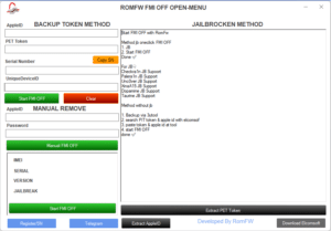 Download FREE RomFw FMI OFF Tool - Permanent Unlock Done No jailbreak 2023 Release - Open Menu
