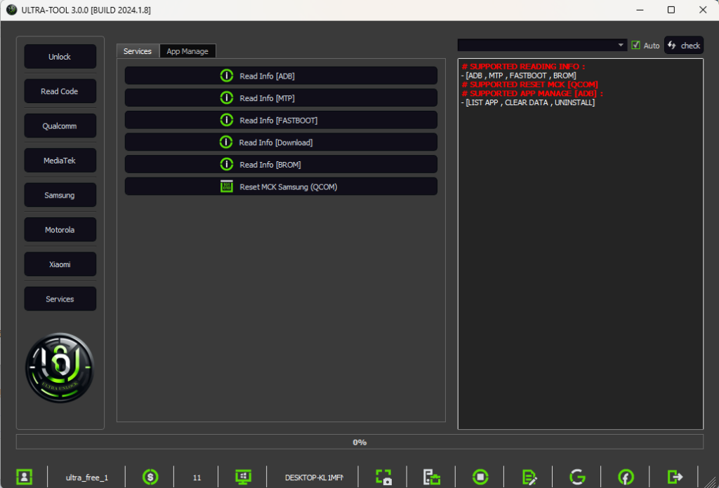 Ultra Unlock Tool Ultra-Tool Ultra Unlock Tool V3.0.0 - Build 2024.1.8